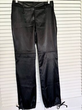 Vintage Dizaro Collection Polyester Jogger Trousers in Black